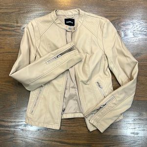 Tan Faux Leather Jacket
